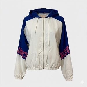 Juicy Couture Windbreaker Jacket Medium Y2K Colorblock Retro blue pink 2000s